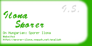 ilona sporer business card